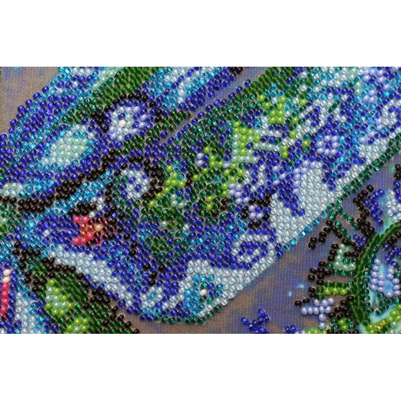 Bead Embroidery Kit on Art Canvas "Turquoise"