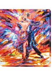 Bead Embroidery Kit on Art Canvas "Tango style"