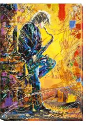 Bead Embroidery Kit on Art Canvas "Saxophonist"