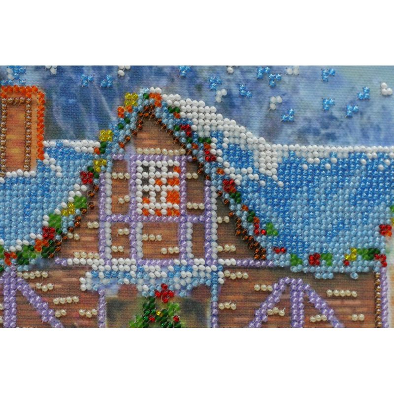 Bead Embroidery Kit on Art Canvas "Christmas celebration"