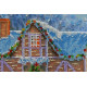 Bead Embroidery Kit on Art Canvas "Christmas celebration"