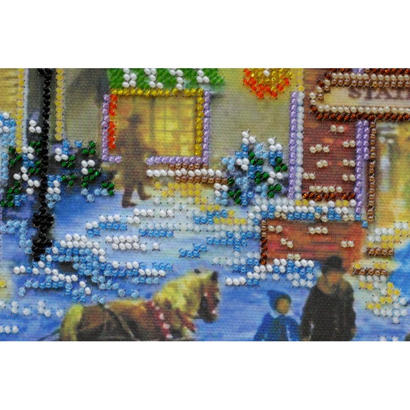 Bead Embroidery Kit on Art Canvas "Christmas celebration"