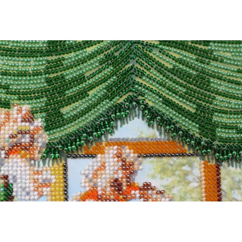 Bead Embroidery Kit on Art Canvas "Spring is everywhere-1"