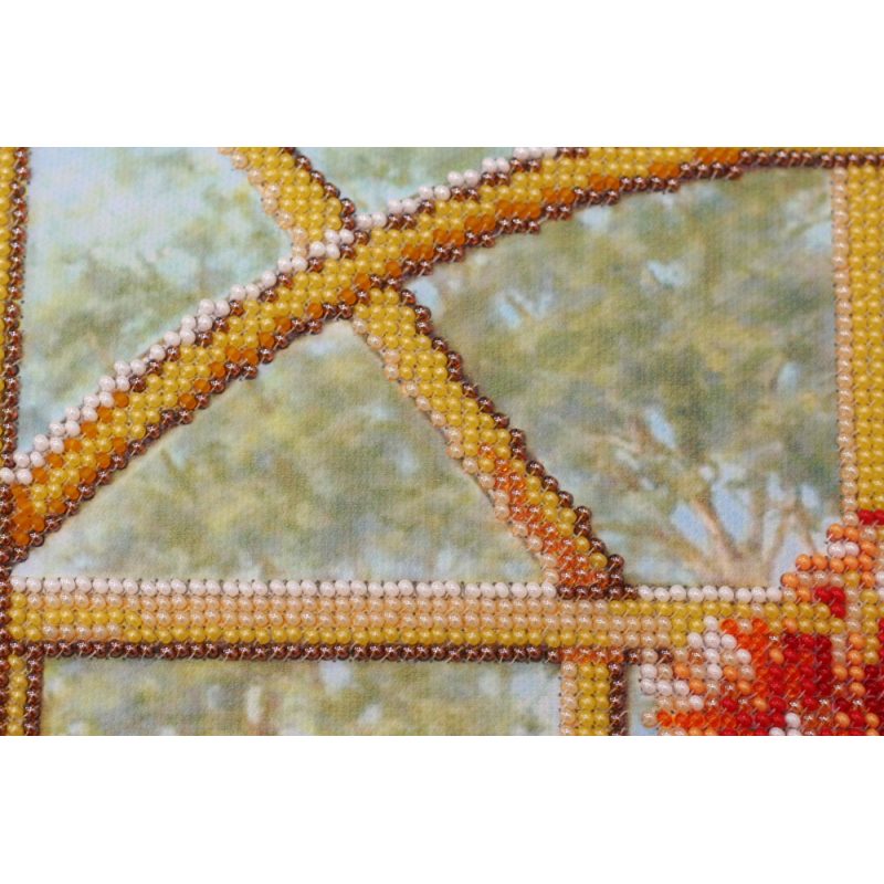 Bead Embroidery Kit on Art Canvas "Spring is everywhere-2"
