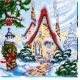 Bead Embroidery Kit on Art Canvas "Fabulous winter - 1"