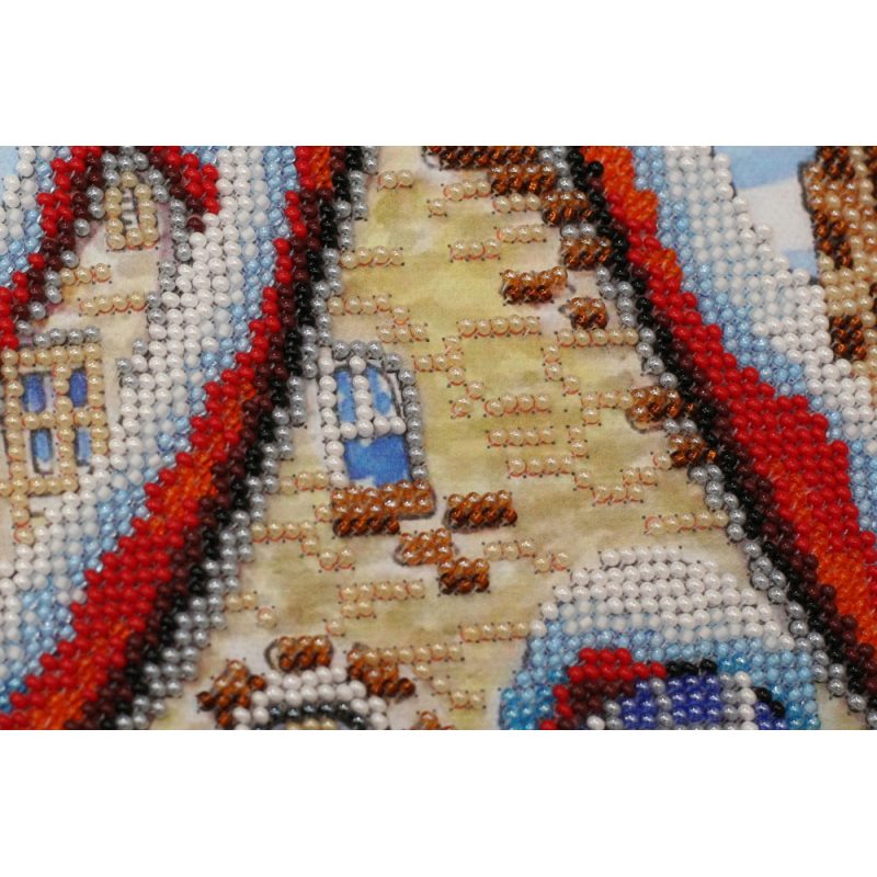 Bead Embroidery Kit on Art Canvas "Fabulous winter - 1"