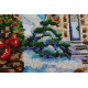 Bead Embroidery Kit on Art Canvas "Fabulous winter - 1"