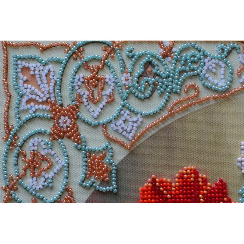 Bead Embroidery Kit on Art Canvas "Poppies and buldenezh"
