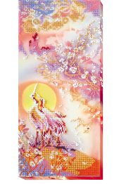Bead Embroidery Kit on Art Canvas "Sunrise song - 1"
