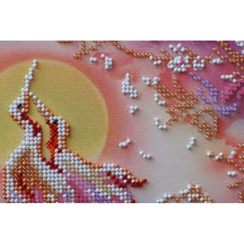 Bead Embroidery Kit on Art Canvas "Sunrise song - 1"