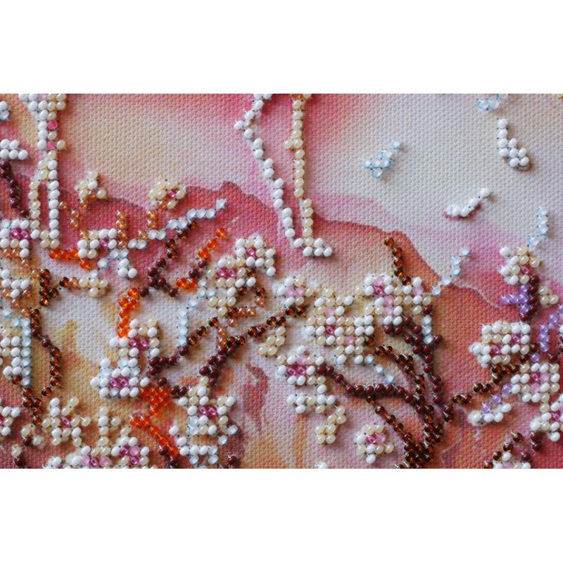 Bead Embroidery Kit on Art Canvas "Sunrise song - 2"