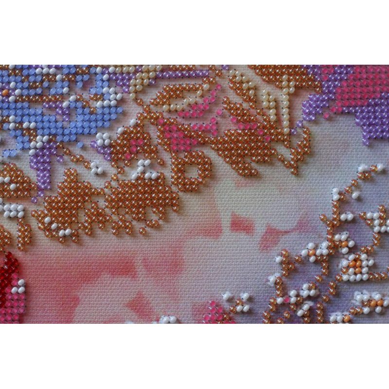 Bead Embroidery Kit on Art Canvas "Sunrise song - 2"