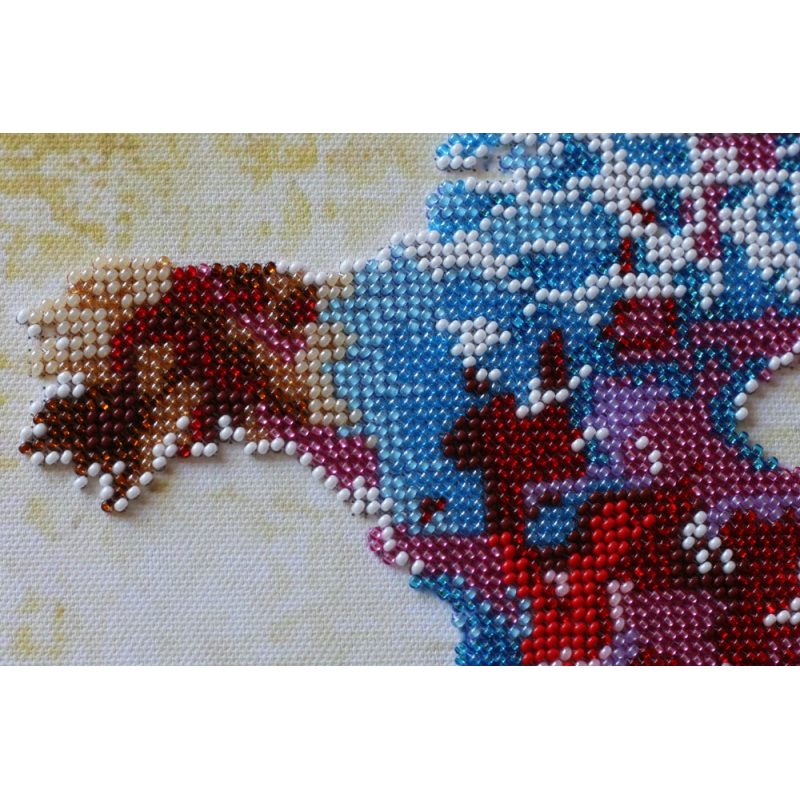 Bead Embroidery Kit on Art Canvas "World map - 1"