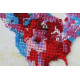 Bead Embroidery Kit on Art Canvas "World map - 1"