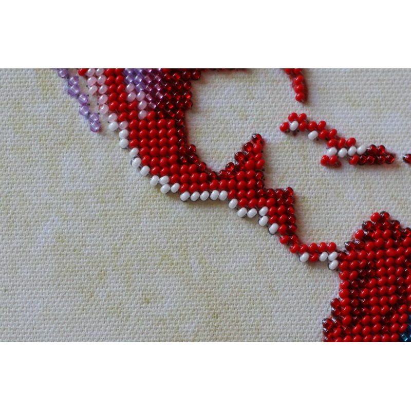 Bead Embroidery Kit on Art Canvas "World map - 1"