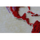 Bead Embroidery Kit on Art Canvas "World map - 1"