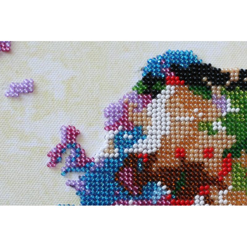 Bead Embroidery Kit on Art Canvas "World map - 2"