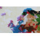 Bead Embroidery Kit on Art Canvas "World map - 2"