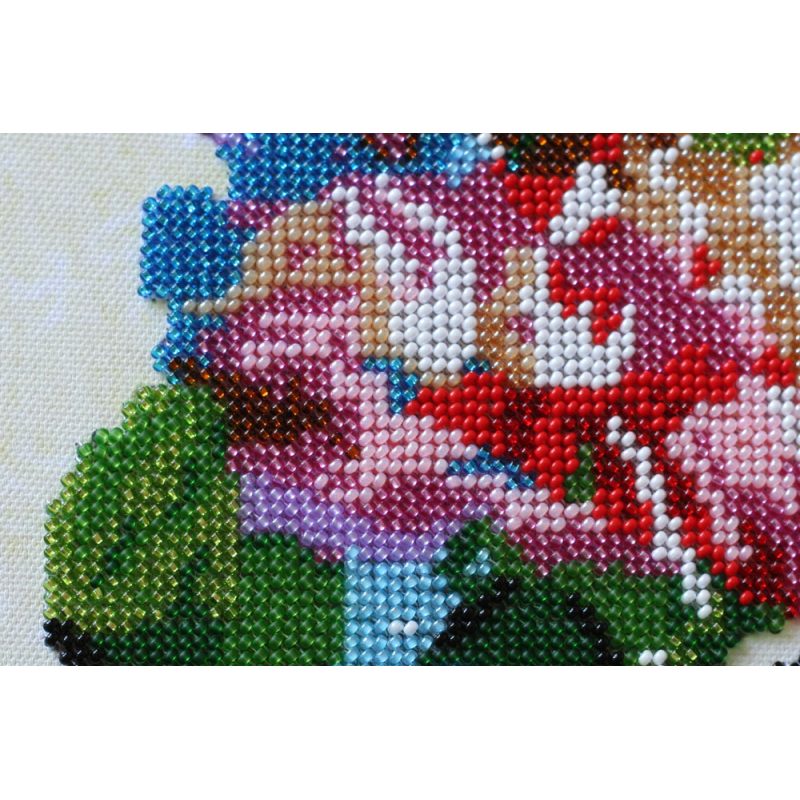 Bead Embroidery Kit on Art Canvas "World map - 2"