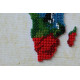 Bead Embroidery Kit on Art Canvas "World map - 2"