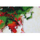 Bead Embroidery Kit on Art Canvas "World map - 3"