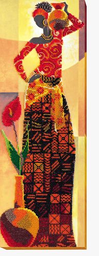Bead Embroidery Kit on Art Canvas "Africa-1"