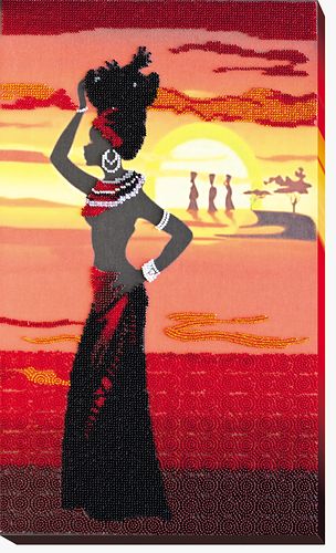 Bead Embroidery Kit on Art Canvas "Africa-2"