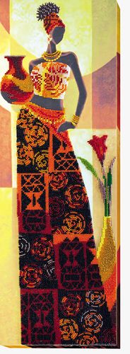 Bead Embroidery Kit on Art Canvas "Africa-3"