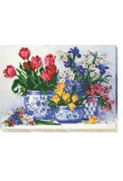 Bead Embroidery Kit on Art Canvas "Fragrant round dance"