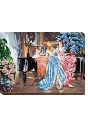 Bead Embroidery Kit on Art Canvas "Concert"