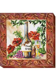 Bead Embroidery Kit on Art Canvas "Sparkling still-life"