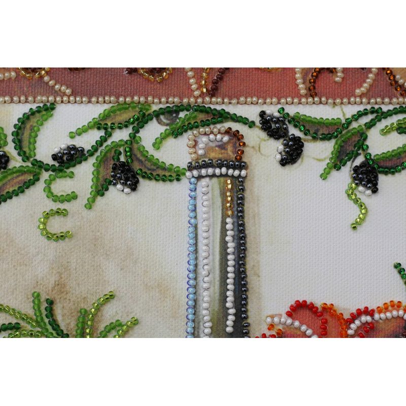 Bead Embroidery Kit on Art Canvas "Sparkling still-life"