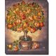Bead Embroidery Kit on Art Canvas "Pomegranate tree"