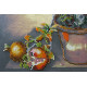 Bead Embroidery Kit on Art Canvas "Pomegranate tree"
