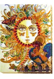 Bead Embroidery Kit on Art Canvas "Sunrise"