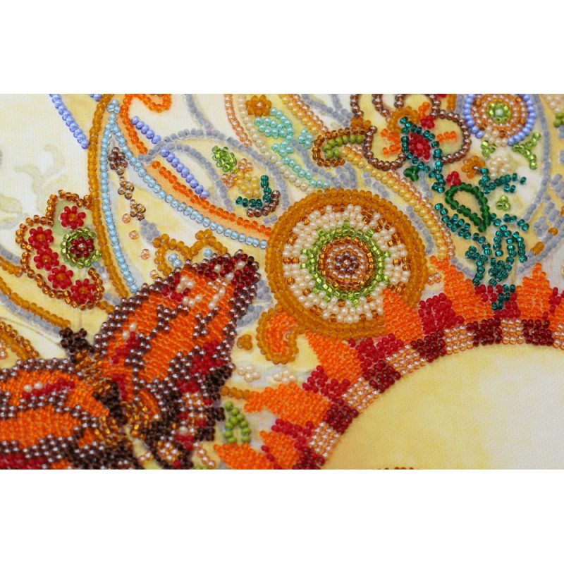 Bead Embroidery Kit on Art Canvas "Sunrise"