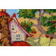 Bead Embroidery Kit on Art Canvas "Fabulous autumn"