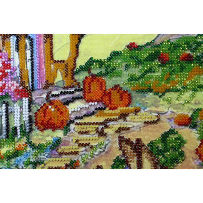Bead Embroidery Kit on Art Canvas "Fabulous autumn"