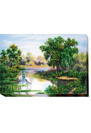 Bead Embroidery Kit on Art Canvas "Dawn"