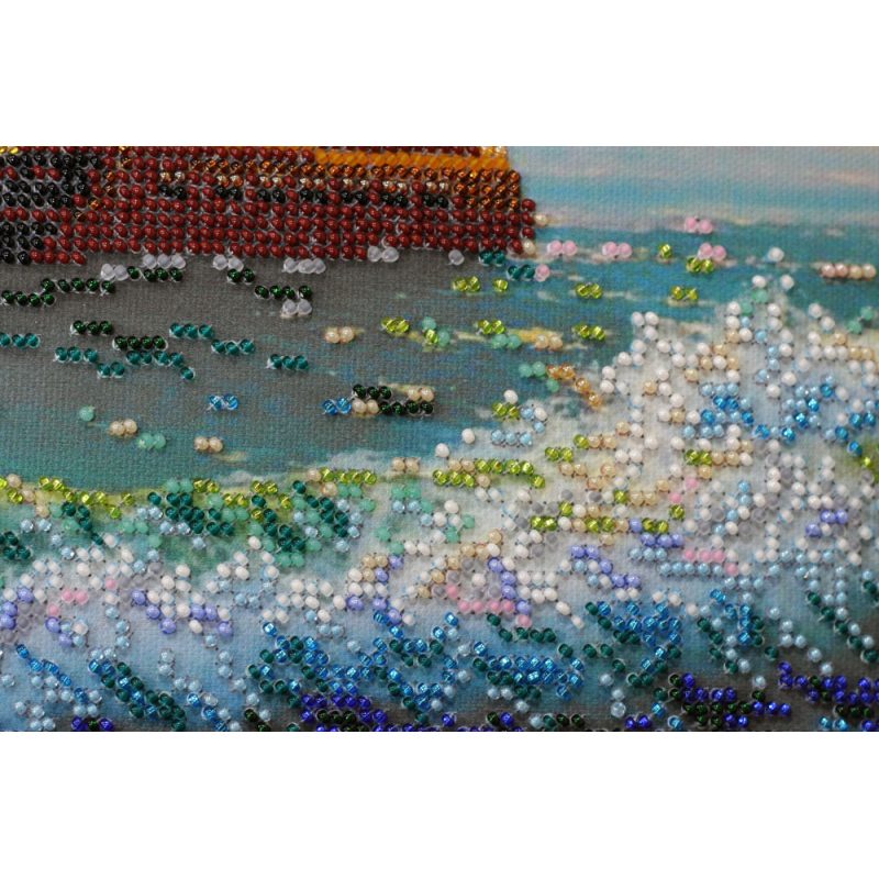 Bead Embroidery Kit on Art Canvas "On the waves"