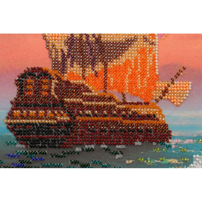 Bead Embroidery Kit on Art Canvas "On the waves"