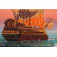 Bead Embroidery Kit on Art Canvas "On the waves"