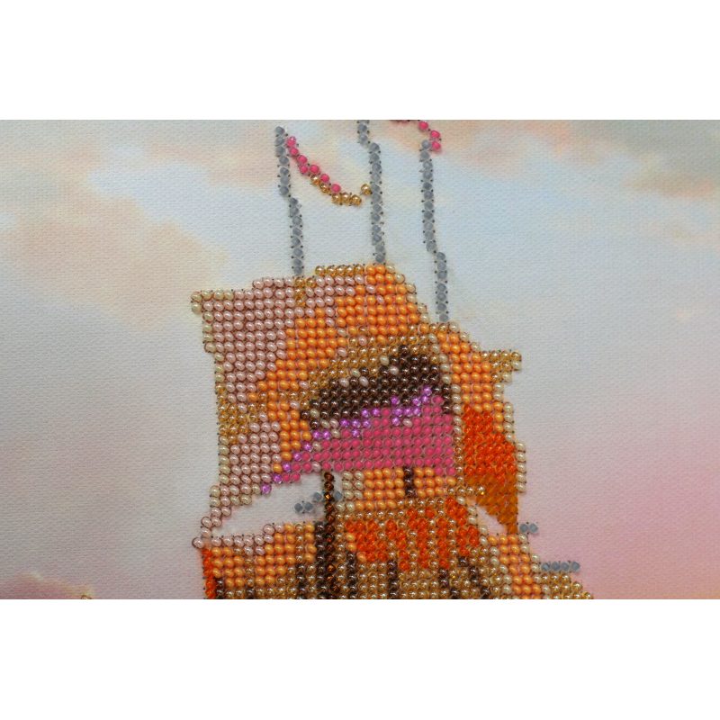 Bead Embroidery Kit on Art Canvas "On the waves"