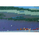 Bead Embroidery Kit on Art Canvas "Fire in sky blue - 1"
