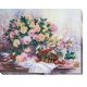 Bead Embroidery Kit on Art Canvas "Pink gauze"
