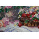 Bead Embroidery Kit on Art Canvas "Pink gauze"
