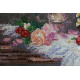 Bead Embroidery Kit on Art Canvas "Pink gauze"