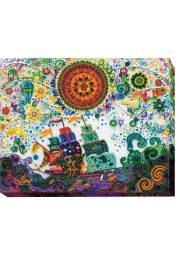 Bead Embroidery Kit on Art Canvas "Dream way"