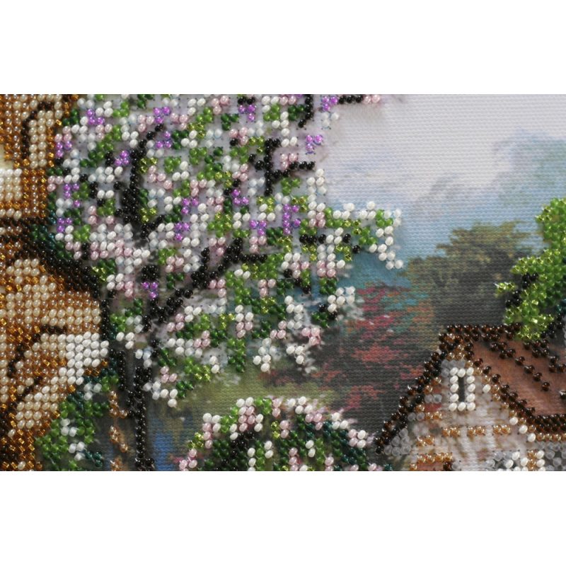 Bead Embroidery Kit on Art Canvas "Watery waste"
