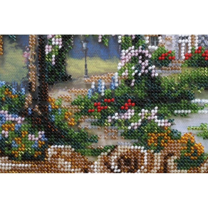 Bead Embroidery Kit on Art Canvas "Watery waste"